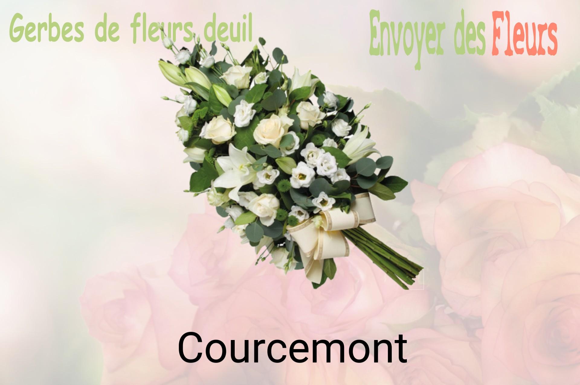 Gerbe de fleurs de deuil livrée à Courcemont